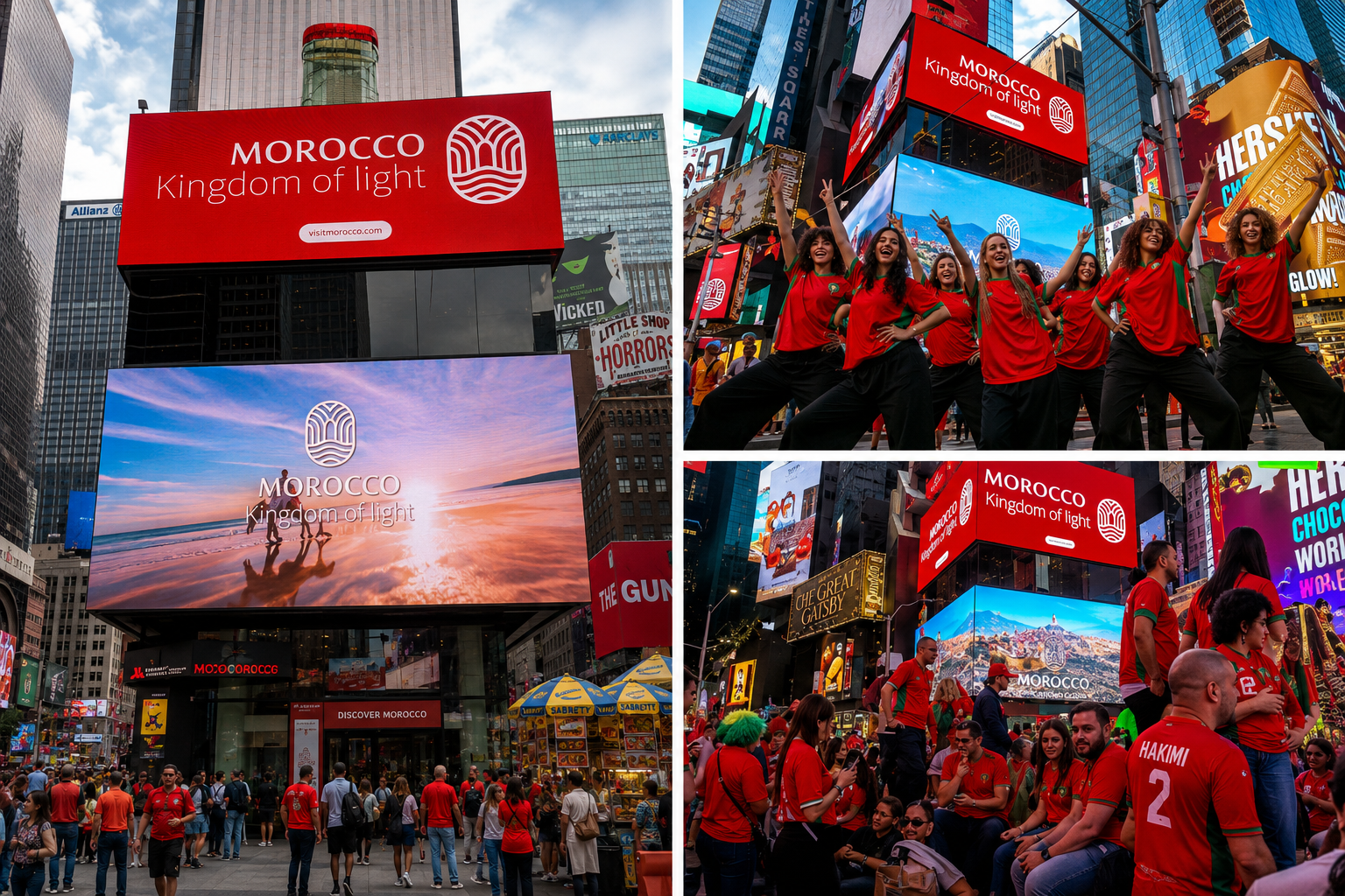Times Square aux couleurs du Maroc :